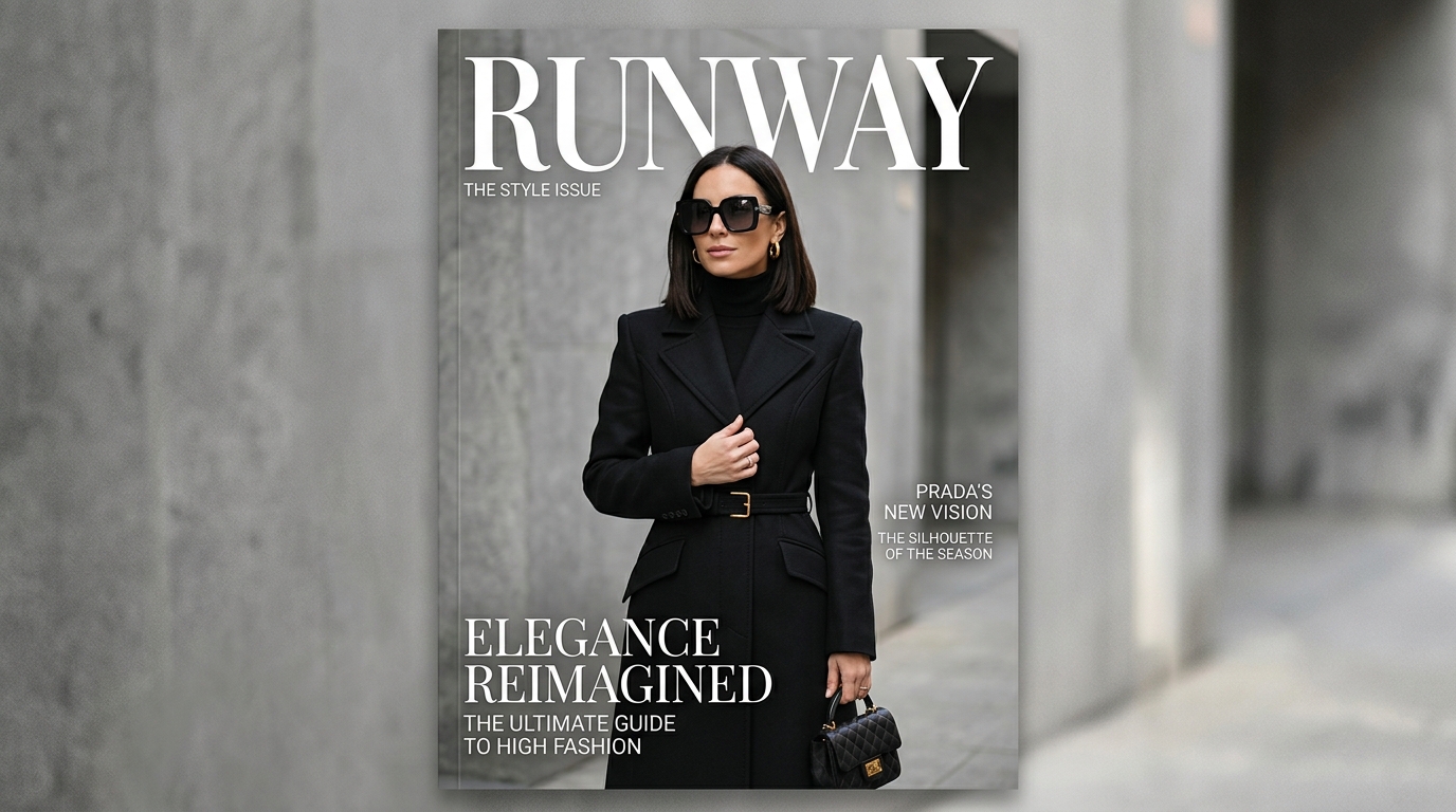 アメリカのファッション誌「RUNWAY」の表紙。
